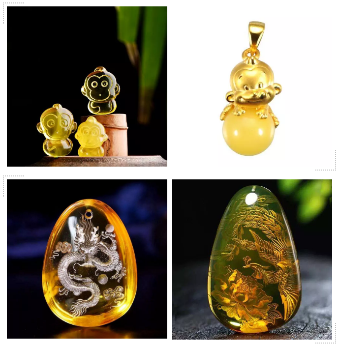 送人送禮佳品-琥珀蜜蠟各種動物形狀的首飾